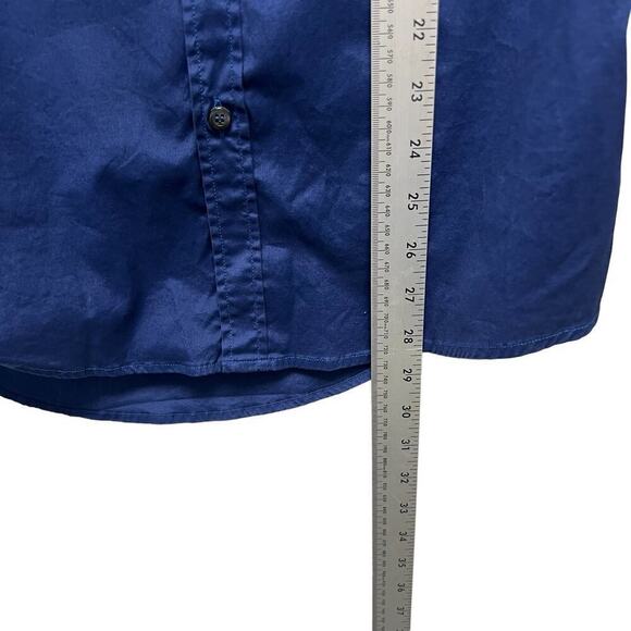 Dsquared2‎ Button Up Shirt Cotton Royal Blue Men’s Size 46 - Picture 8 of 9